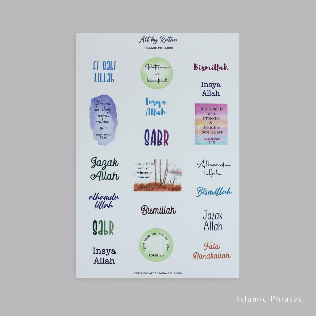 Islamic Phrases Collection Stickers | Shopee Malaysia