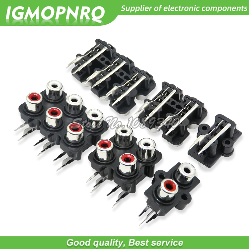 5PCS/lot 2/4/6 hole RCA Female Stereo audio Jack AV Audio input socket ...