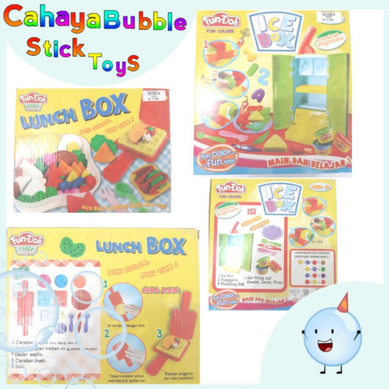 Various printed fundoh plasticine toys (lunch box, ice box) | Shopee ...
