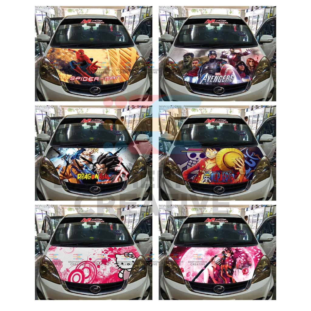 Sticker Bonet Kereta Full Printing Shopee Malaysia