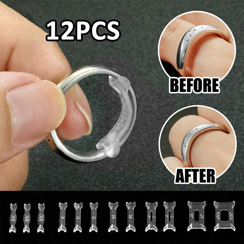 Xiangdd Jewelry Tools Invisible Ring Size Adjuster for Loose Rings for Women Ring Adjuster Fit Any Rings, Assorted Sizes of Ring Sizer, Adult Unisex, Size