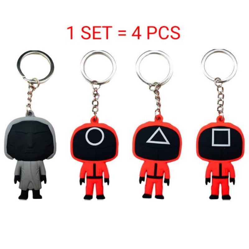 Squid Game Keychain (1set= 4pcs) Shopee Malaysia
