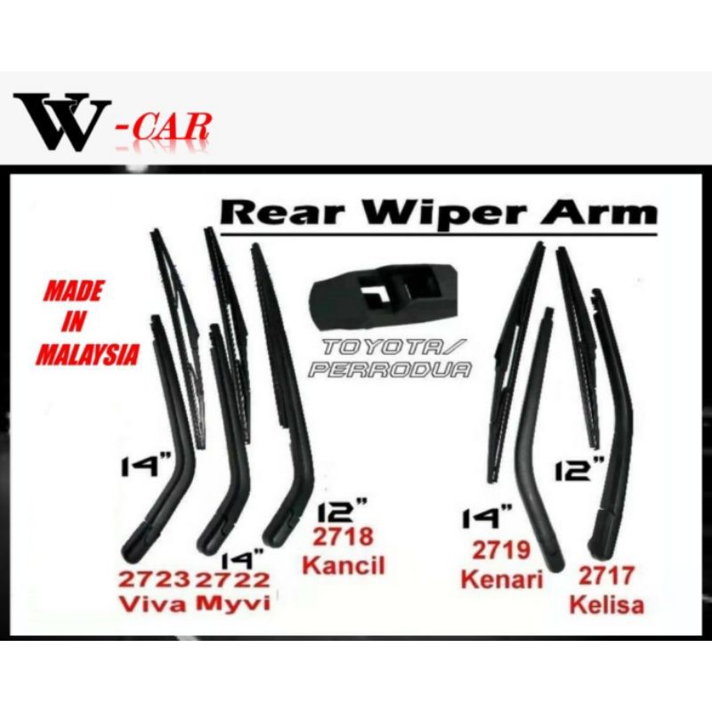 PERODUA REAR WIPER ARM MYVI VIVA KANCIL KELISA KENARI MADE IN Shopee Malaysia
