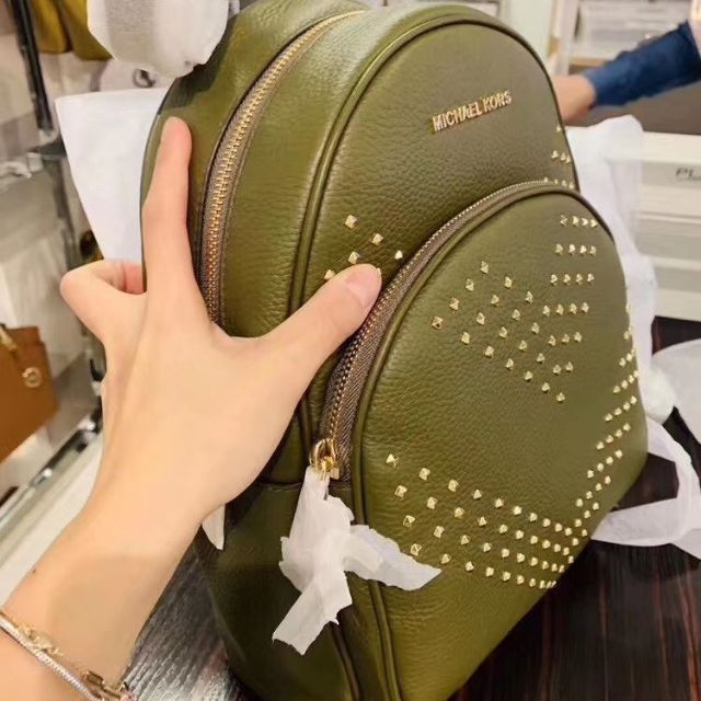 Michael kors abbey shop studded backpack medium