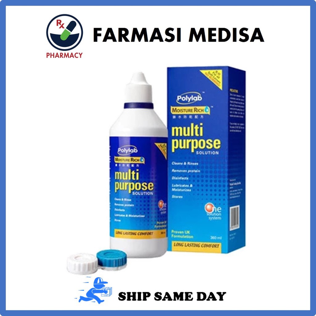 Polylab Multi Purpose Solution contact lense solution cecair kanta ...