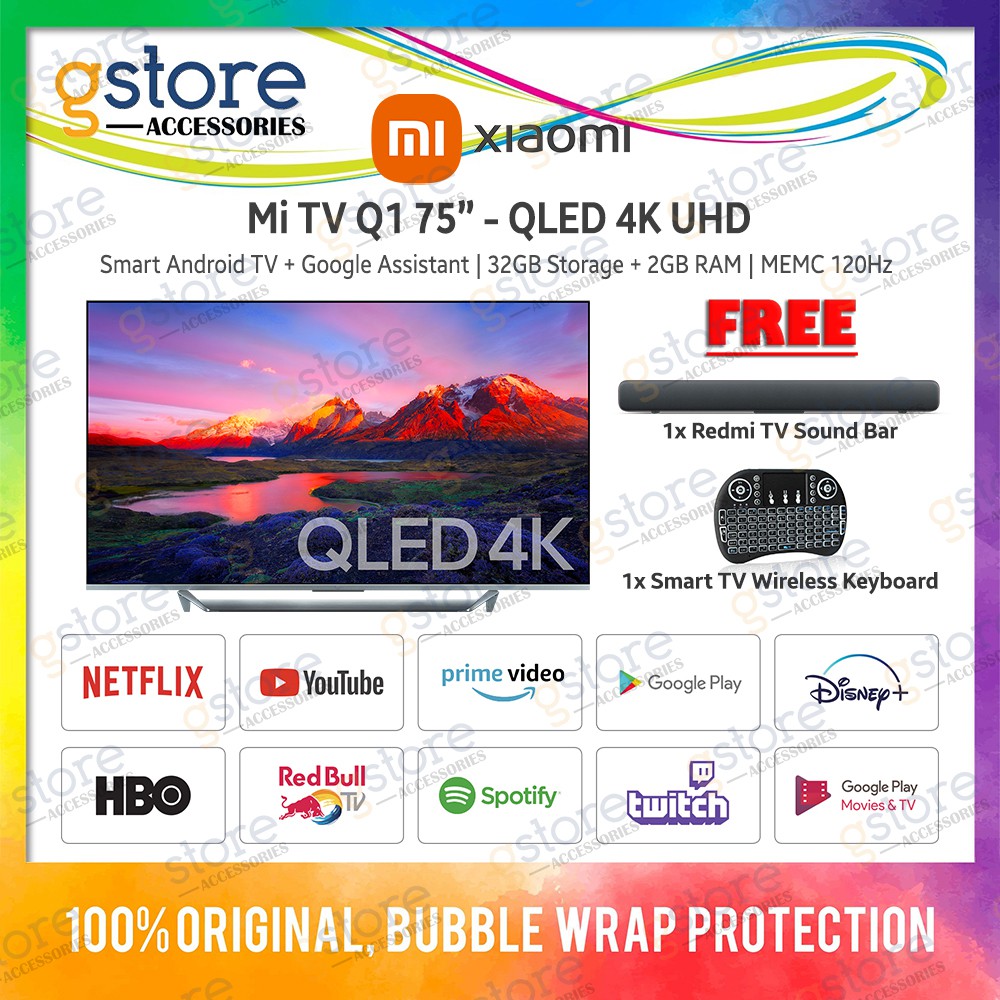 [Mi TV] Xiaomi Mi TV Q1 75 Inch - Smart Android TV (QLED 4K Display ...