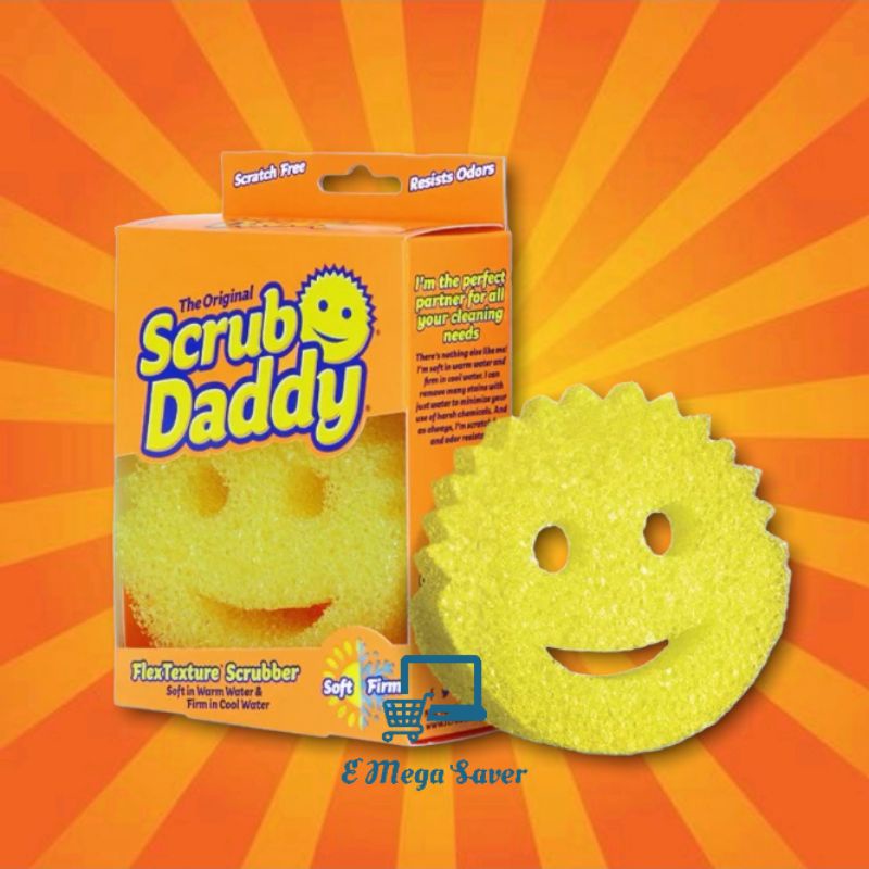 Scrub Daddy Cleaning Sponge and Dish Scrubber - Yellow for sale online