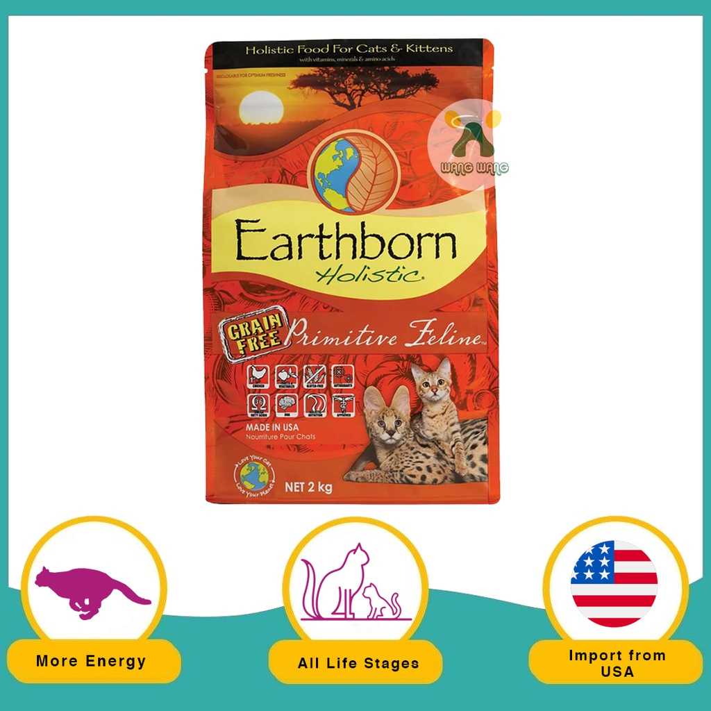 EARTHBORN Holistic GRAIN FREE Primitive Feline Cat Kitten Food Makanan Kucing Pet Food 6KG Shopee Malaysia