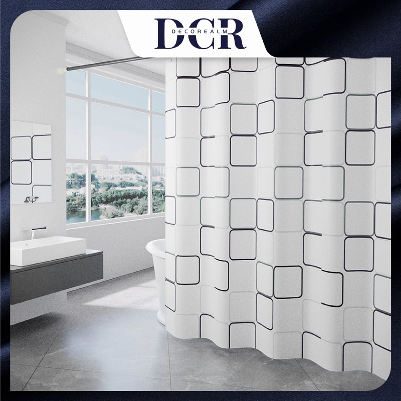 Dcr Printed Peva Waterproof Bathroom Shower Curtain Langsir Bilik Mandi