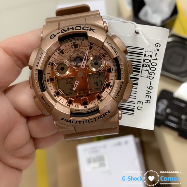 100 ORIGINAL Casio GSHOCK GA 100GD 9 GA 100 Rose Gold Collection