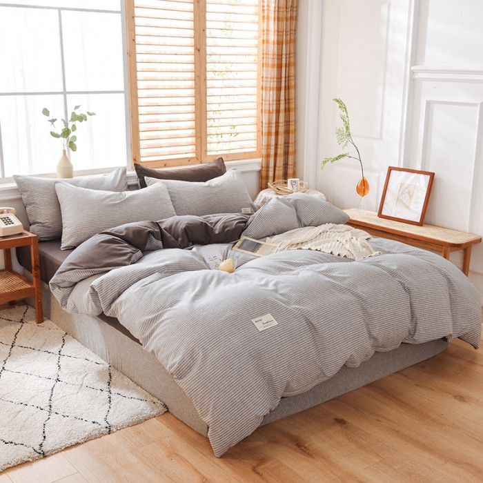 Muji/washable cotton/Cadar Bedding Set Bedsheet Bed Cover/Fitted