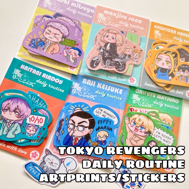 Tokyo Revengers Chibi Daily Routine Artprint and Sticker Pack | Shopee ...