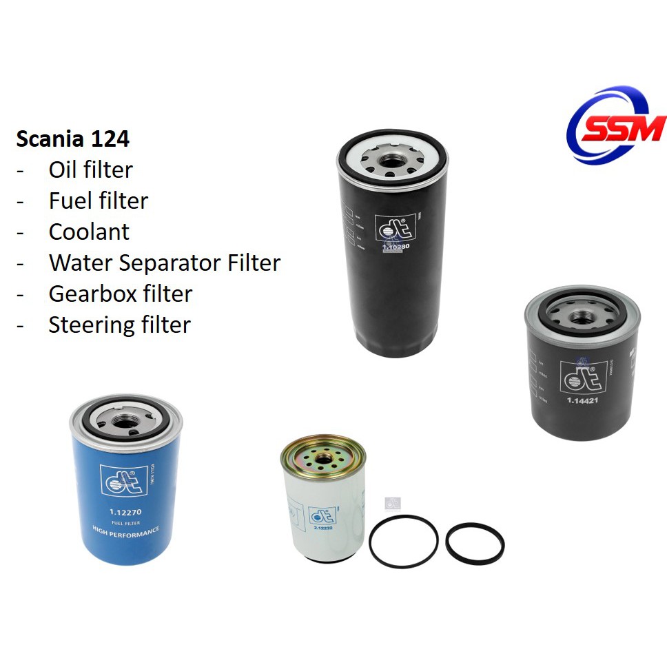 Scania 124 Filters (Oil / Fuel/ Coolant/ Water separator/Gearbox