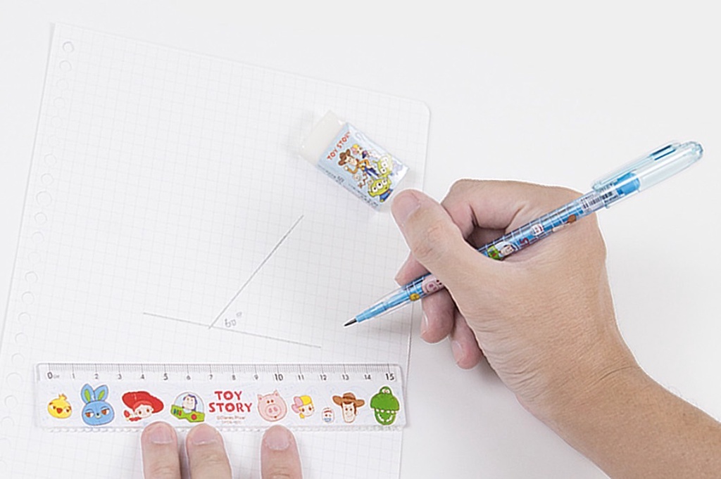 Disney Stationery Set Four-Piece No-Sharpen Pencil Eraser 15cm Ruler ...