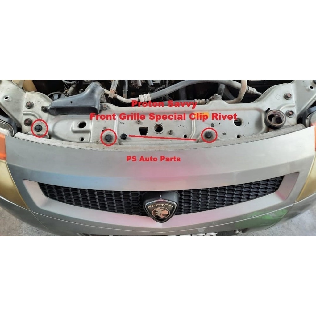 Proton Savvy Front Grille Clip Rivet Locking - Harga untuk Seunit ...