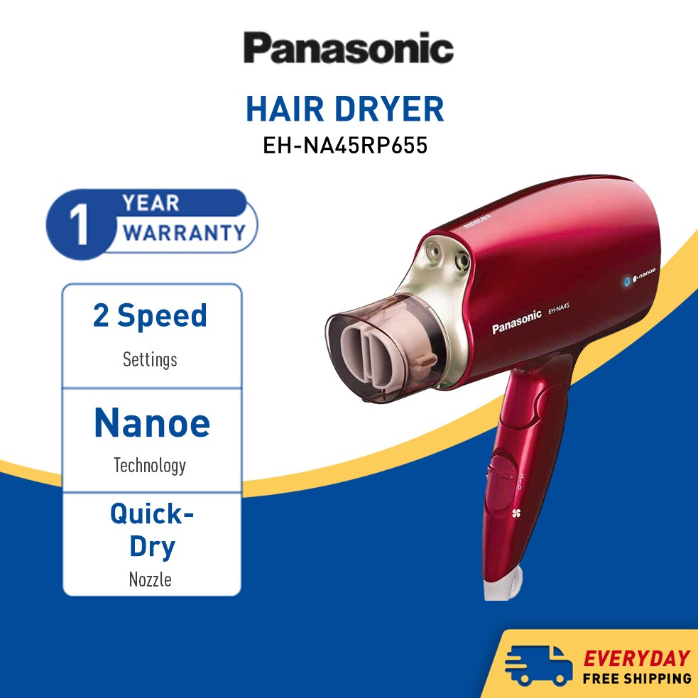 Panasonic Nanocare 1600w Hair Dryer Eh Na45 Hot And Cool Quickdry Nozzle Nanoe Palatinum 7422