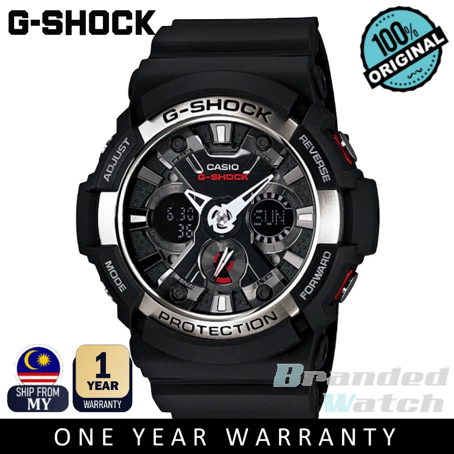 Casio G Shock GA 200 1A Men s Digital Analog Black Resin Watch watch for man jam tangan lelaki GA 200 1 GA200 1 Shopee Malaysia