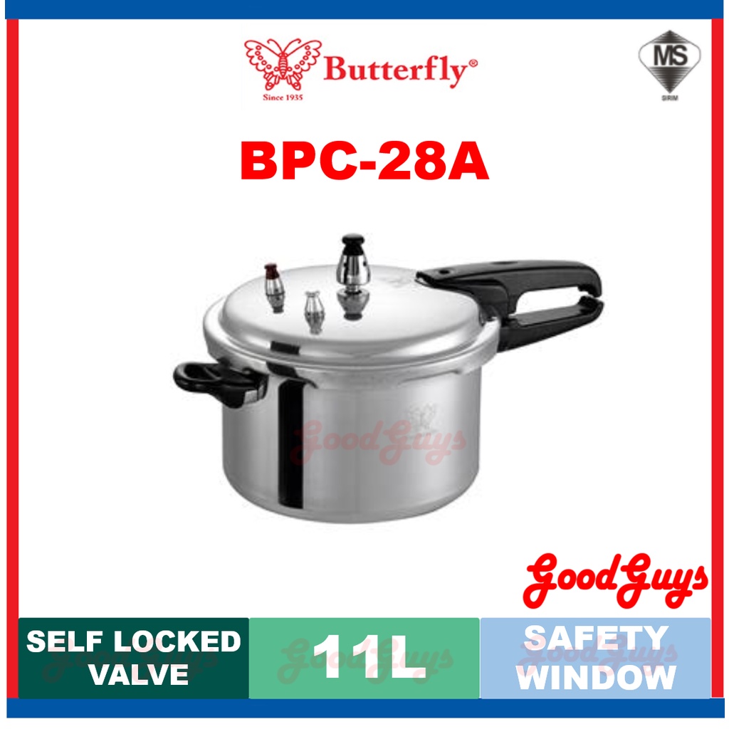 BUTTERFLY BPC-28A ALUMINIUM PRESSURE COOKER 11 LITRE (BPC28A)