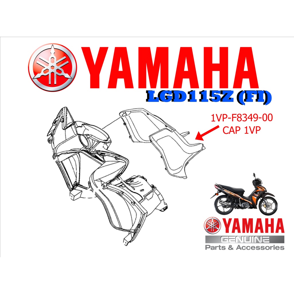 YAMAHA LAGENDA 115 FI (FUEL INJECTION) CAP 1VP GENUINE (ORIGINAL