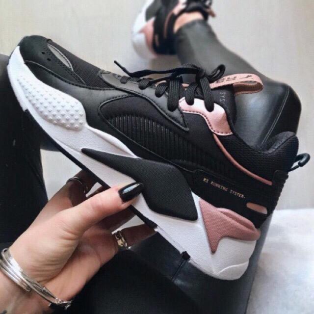 Puma black outlet pink shoes