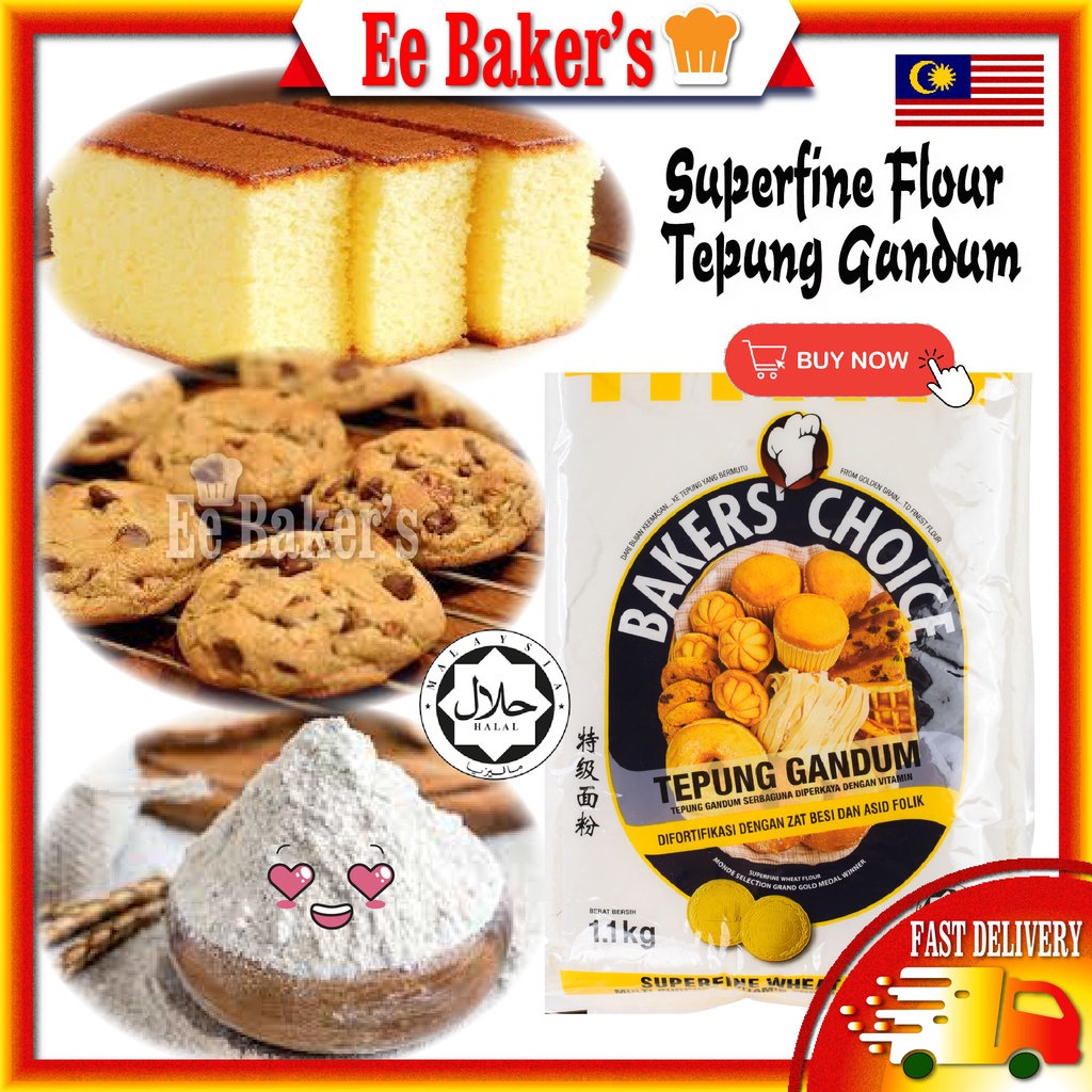 Bakers Choice Superfine Wheat Flour Unbleached Flour Tepung Gandum