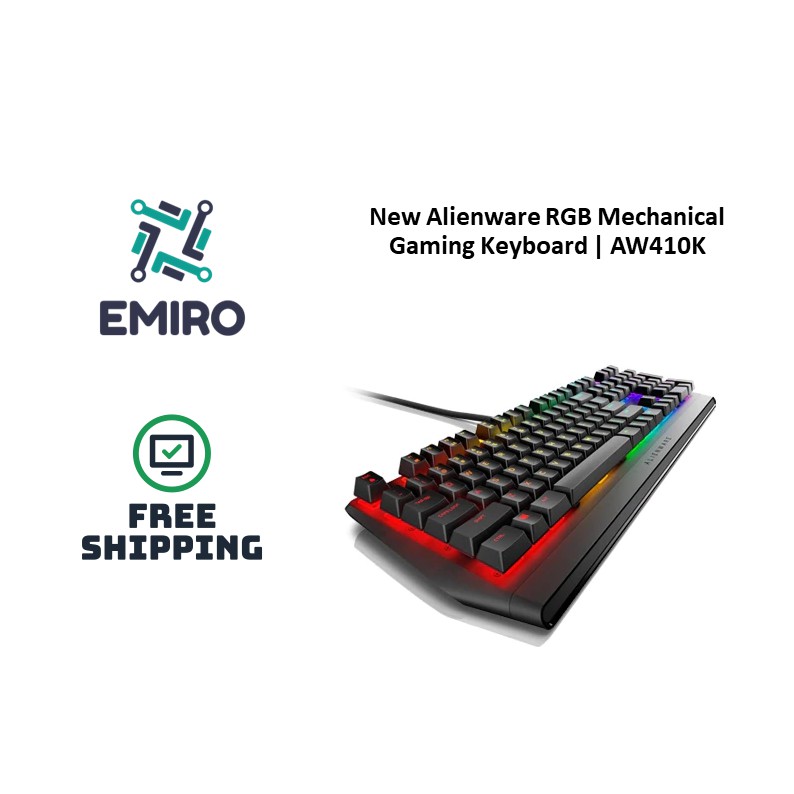 New Alienware RGB Mechanical Gaming Keyboard AW410K Shopee Malaysia