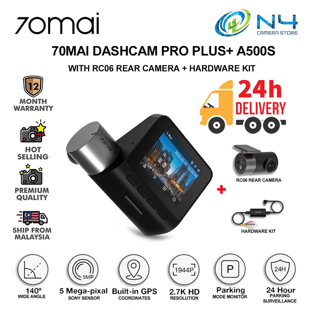 Comprar Kit 70Mai A500s Dash Cam Pro Plus+ GPS + RC06