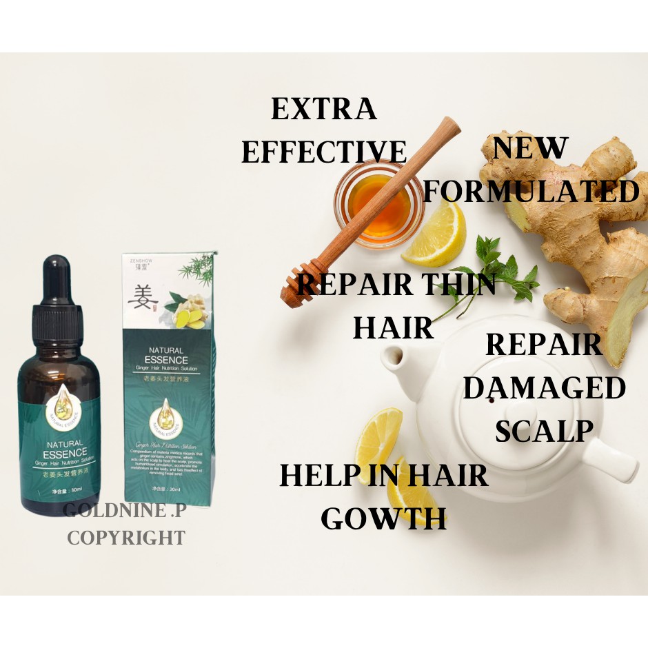 NATURAL ESSENCE GINGER HAIR NUTRITION SOLUTION !! HAIR GROWTH SOLUTION