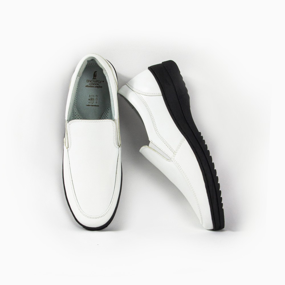 White leather sneakers for nursing school fashion