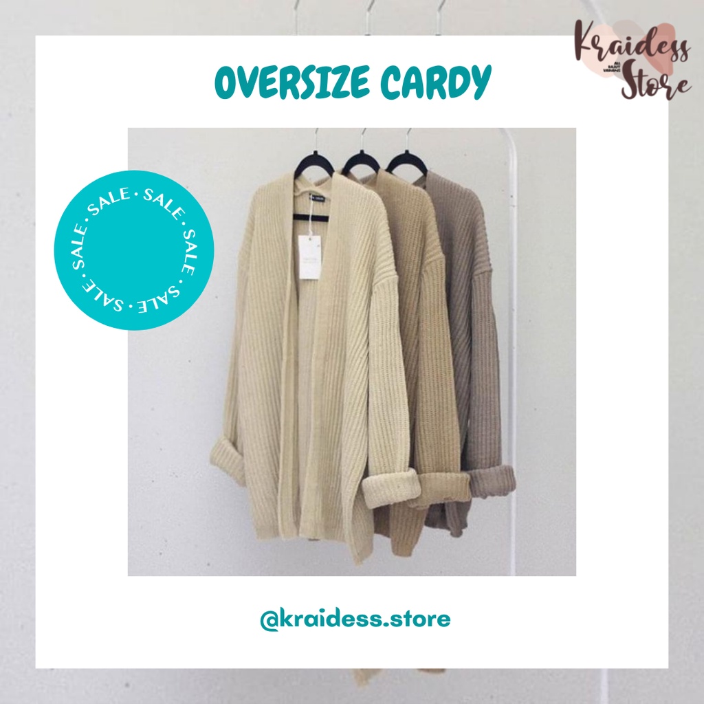 Ready go to ... https://shp.ee/x729auy [ Krs - Oversize Cardigan - Women's Knit Oversize Cardigan | Shopee Malaysia]