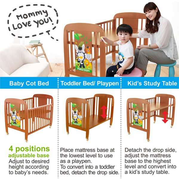 Puku baby hot sale cot