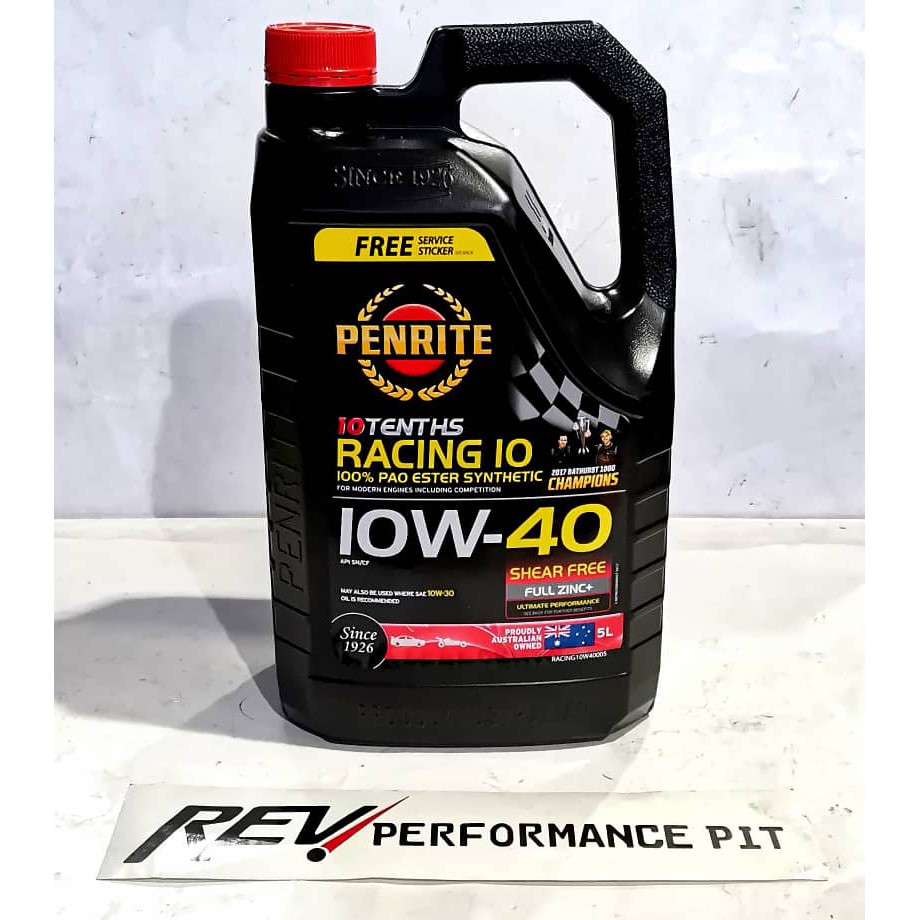 Penrite MC4-ST 10W-40 Motoröl – 4 Liter, 100% PAO & Ester, Für 4-Takt-Motorräder
