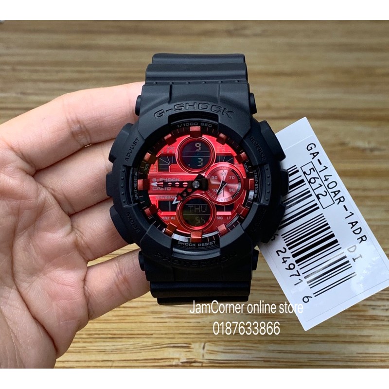 100 ORIGINAL CASIO G SHOCK GA 140AR 1A new red color that exude