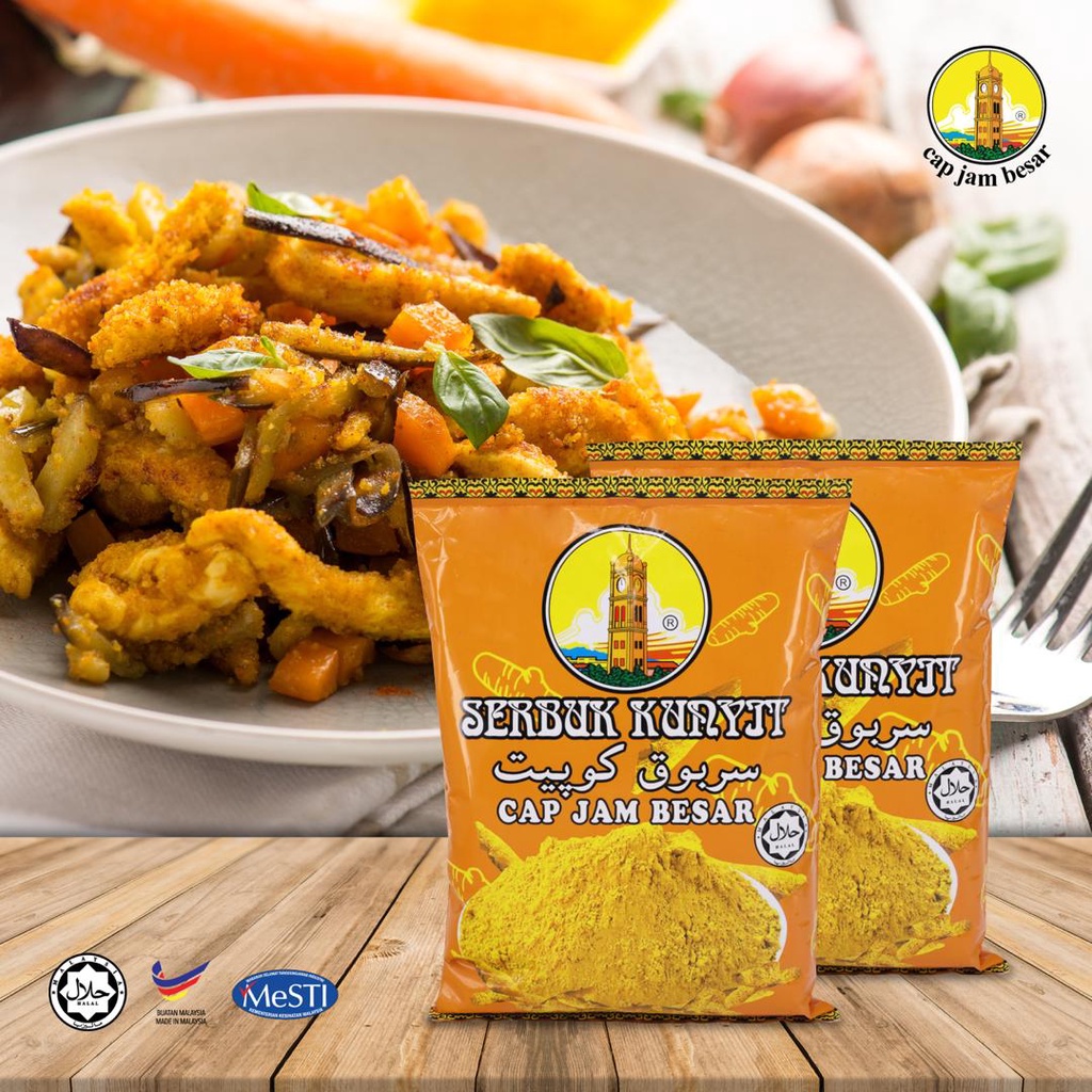 SERBUK KUNYIT CAP JAM BESAR / TURMERIC POWDER CAP JAM BESAR | Shopee ...