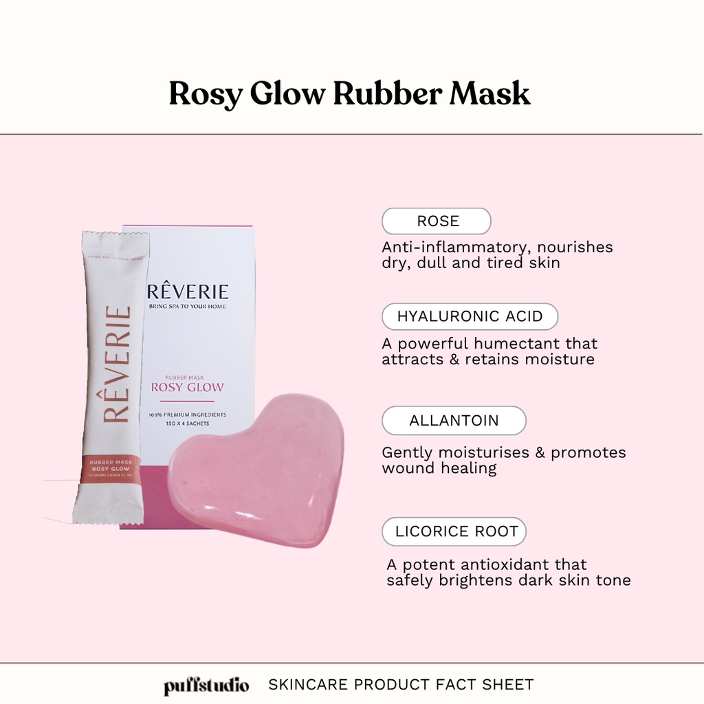 REVERIE Touch Rubber Mask (Green Tea/ Rosy Glow) | Shopee Malaysia