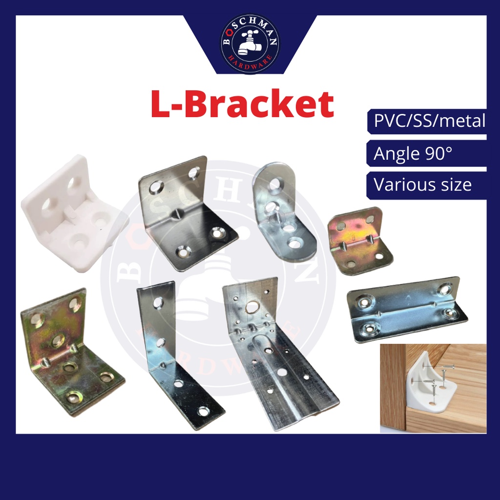 Plastic L Bracket Angle 90° Bracket L Shape Shelf Bracket Shelve Corner Sesiku L Bracket Drawer