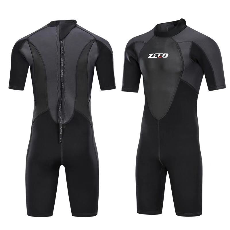 Men Wetsuit Shorty 3mm Neoprene Winter Back Zip Swimsuit for Swimming