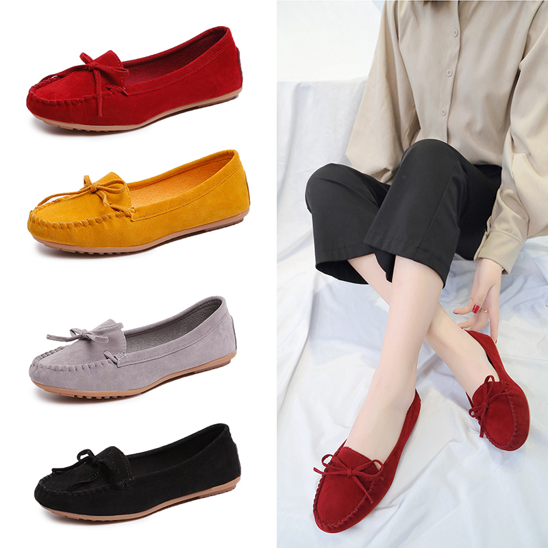 EQWLJWE European And American Large Size Flat Shoes Women's New Casual  Loafers Women's Flat Shoes Holiday Clearance 