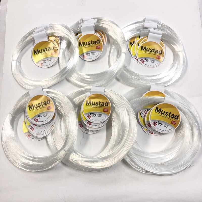 MUSTAD SUPER SOFT 20M CLEAR MONOFILAMEN MONO LINE LEADER | Shopee Malaysia