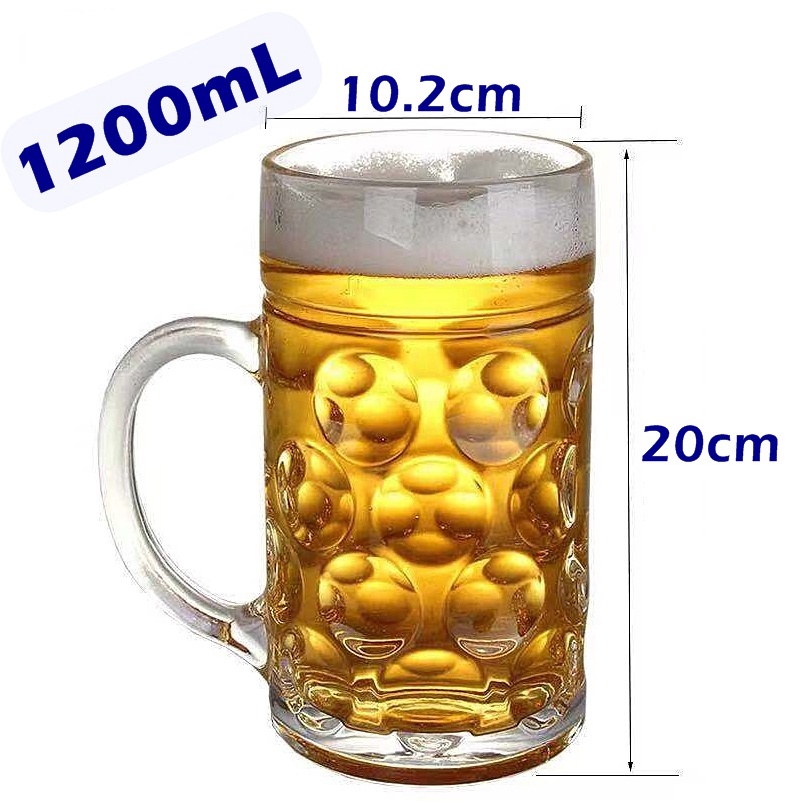 Bar Special Personality Draft Beer Mug Creative Home Glass Beer Mug Large  Beer Cup Juice Glass