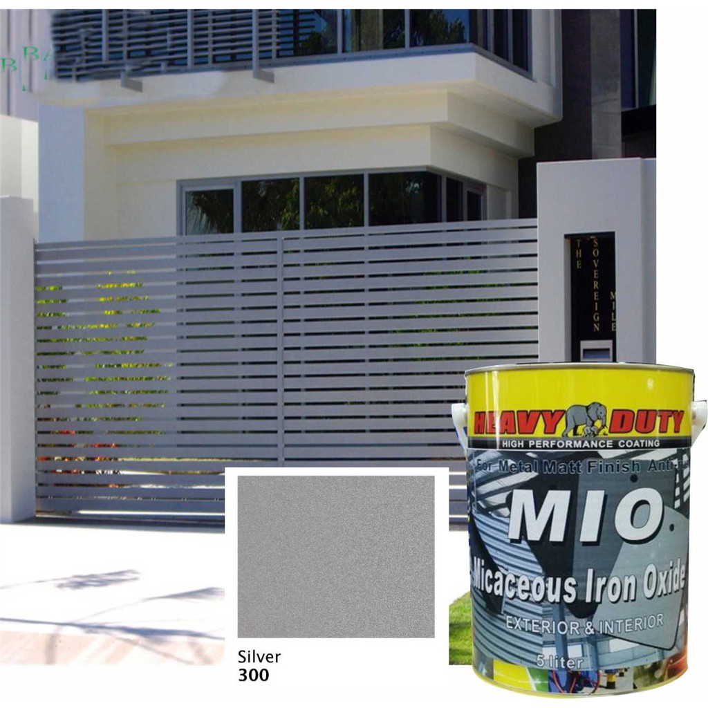 SILVER 300（1L ） Heavy Duty MIO Micaceous Iron Oxide 氧化铁漆 / CAT BESI ...