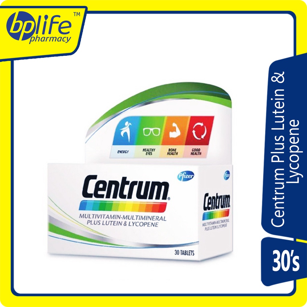 Centrum MultivitaminMultimineral Plus Lutein & Lycopene 30 tablets