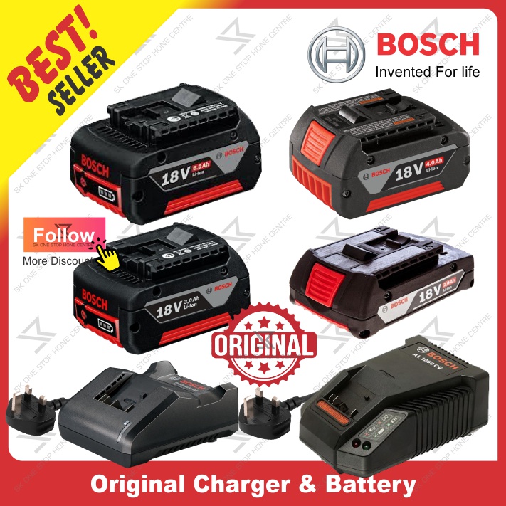 (Original) Bosch GBA 18V 1.5Ah / 2.0Ah /3.0Ah / 4.0Ah / 5.0Ah/0Ah ...