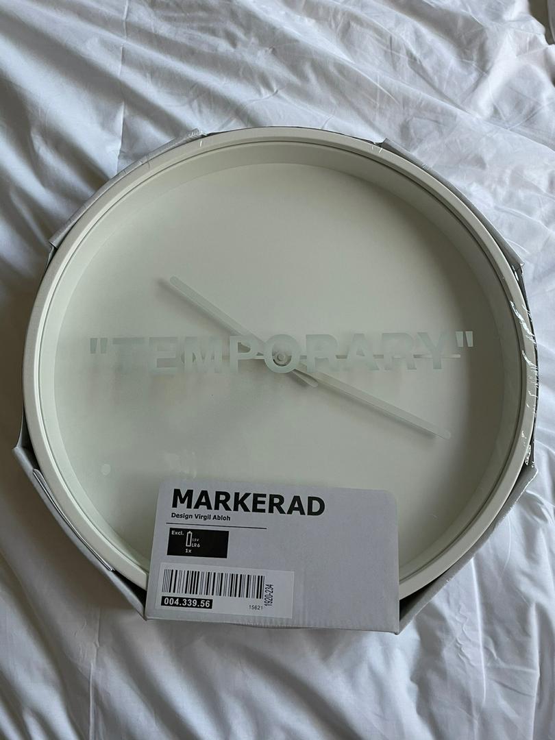 2019 Off White Virgil Abloh Ikea Markerad Temporary Wall Clock White -  Jwong Boutique