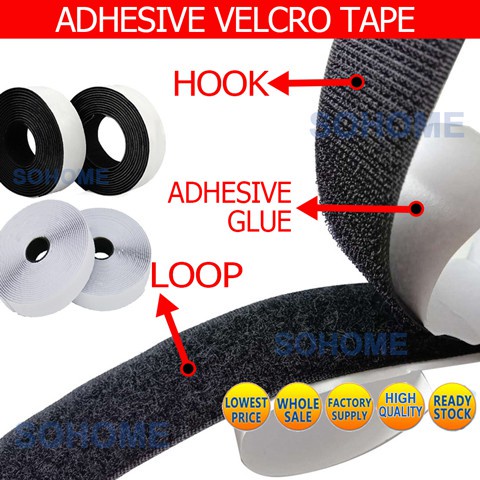 Self adhesive velcro clearance tape roll