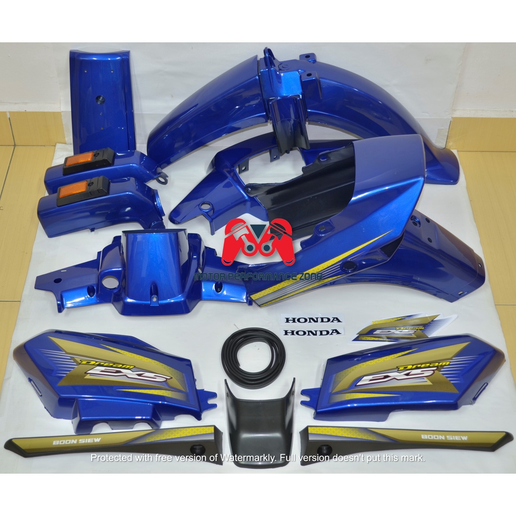Honda EX5/EX5 Dream Body Cover Set (Siap Tampal Sticker) Free Getah ...