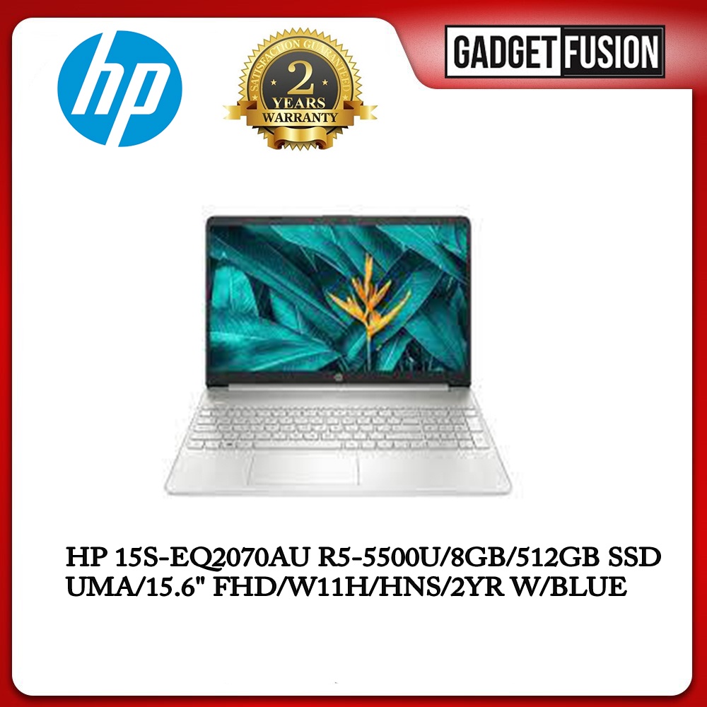 Hp 15s Eq2070au R5 5500u8gb512gb Ssd Uma156 Fhdw11hhns2yr Wblue Shopee Malaysia 3975