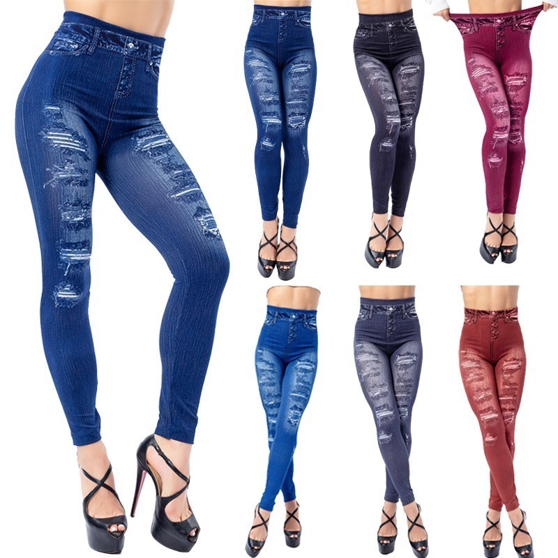 Denim Leggings  Shopee Malaysia