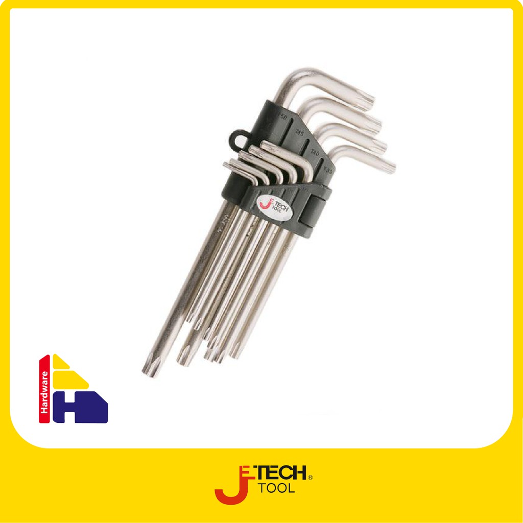 JETECH SWS-9 Nickle Plated Star Wrench Hex Key Set | Shopee Malaysia