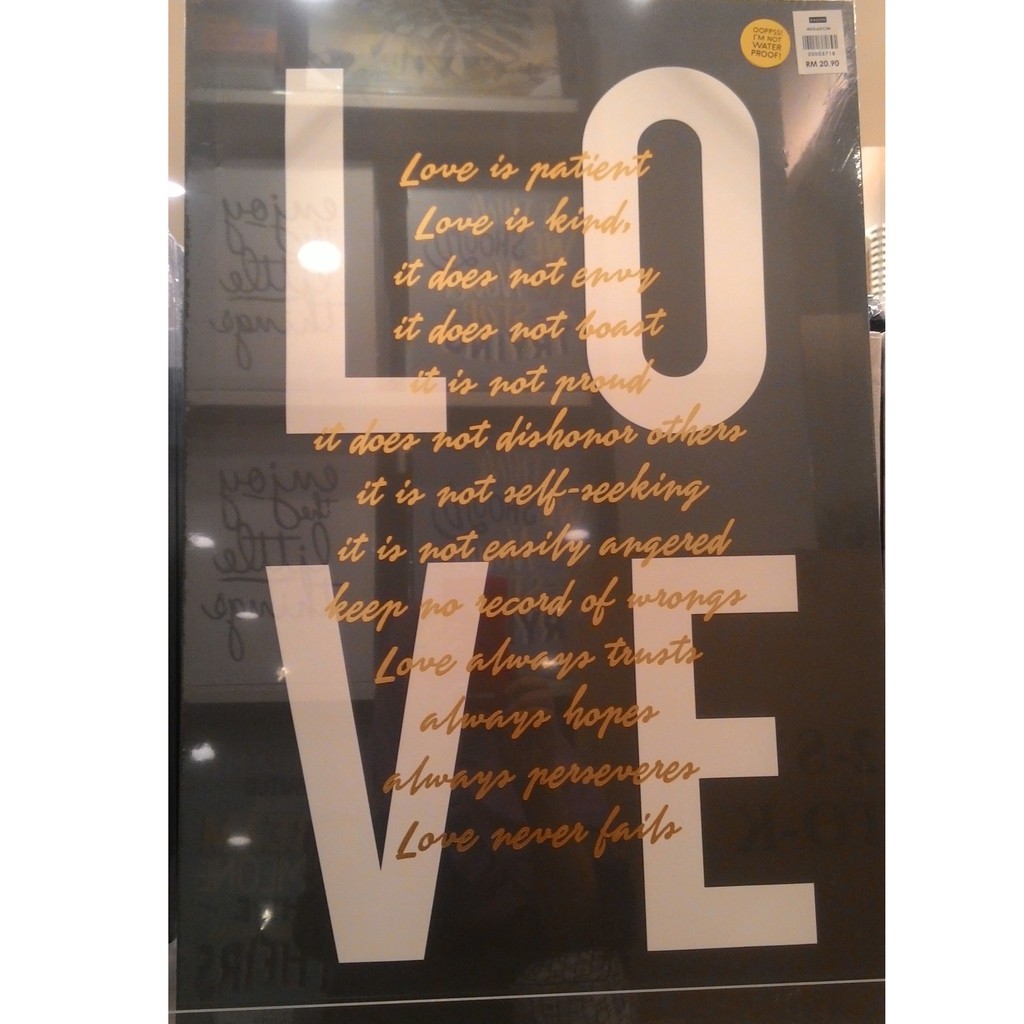 Frame LOVE Kaison (40 cm x 60 cm) | Shopee Malaysia